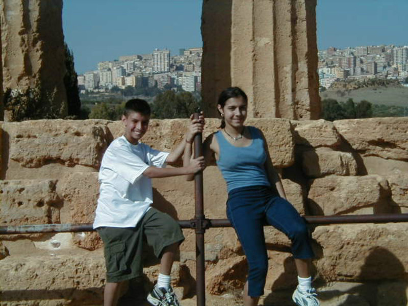 Vin and I in front of Temple of Juno