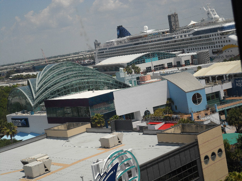 Overlooking the port at the Norwegian Dawn