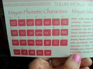 Mayan Hieroglyph Letters on Cartouche Order Form