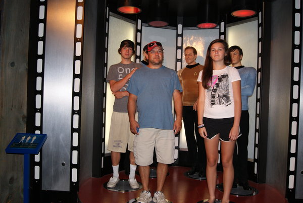 Family at wax museum