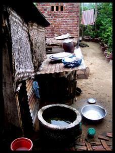 The families washing area and water supply