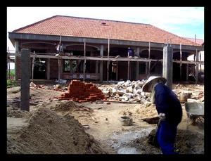Construction on the new school       