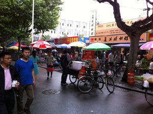 Food street near Fudan University