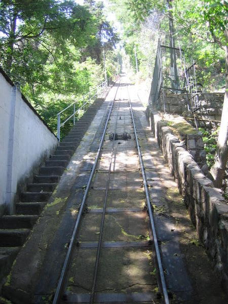 funicular ride up the mountain