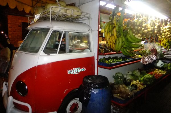 Very cute fruits and vegetables little truck