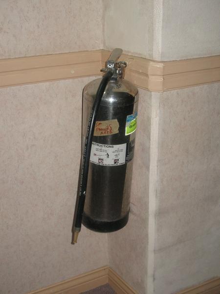 Our hotel room fire extinguisher
