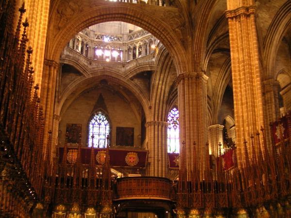 Inside the Barcelona Cathedral