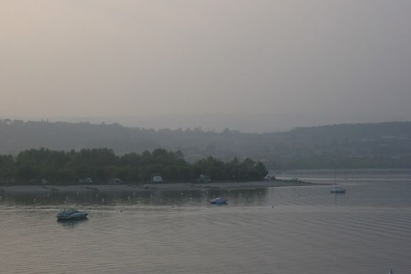 Smog over lake Garda