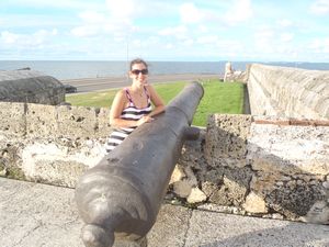 A canon on Cartagena wall