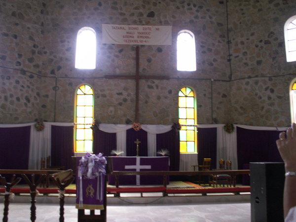 Inside Manyoni Cathedral