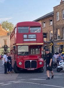 Vintage London bus to take us back!