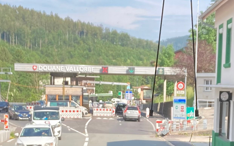 The French - Swiss border