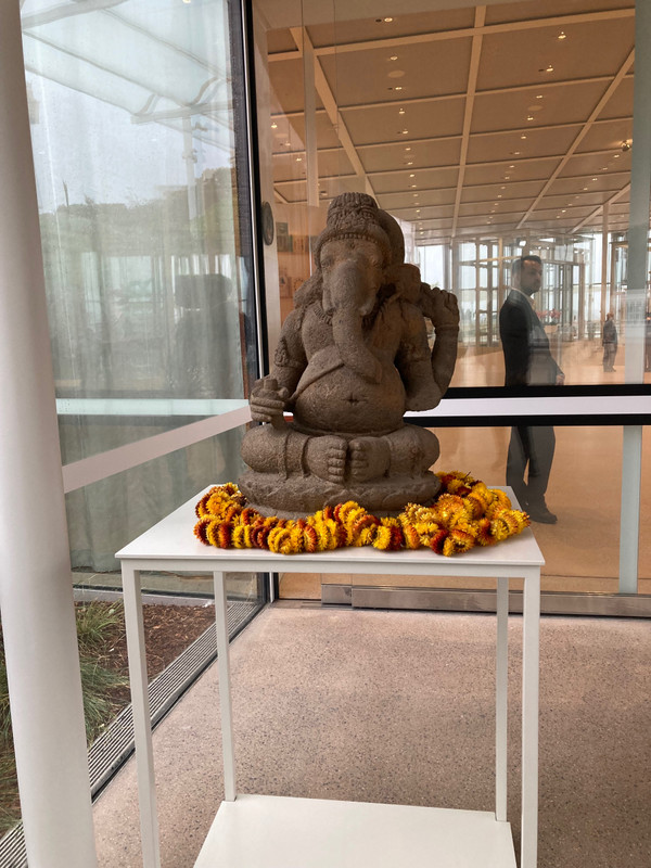 Ganesh, near the entrance door 