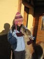 Ingrid and a Guanaco