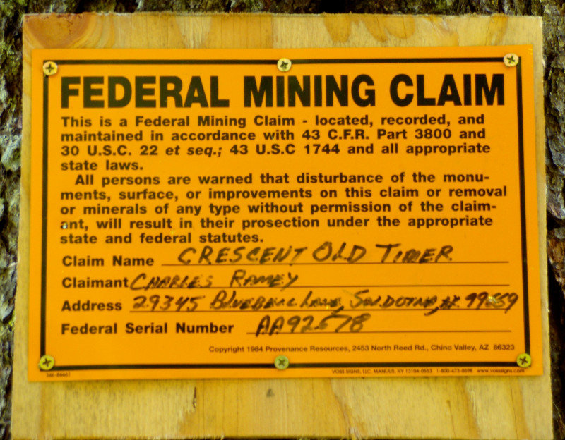 Mining claims continue even today
