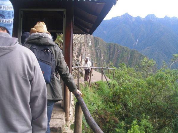 the entrance to Machu Picchu