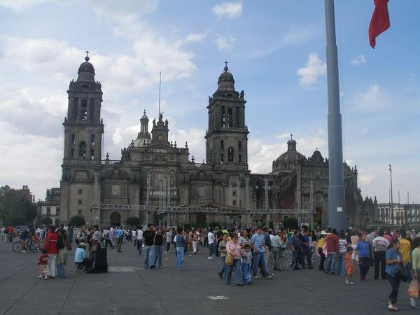 the Cathedral in Plaza Zocalo