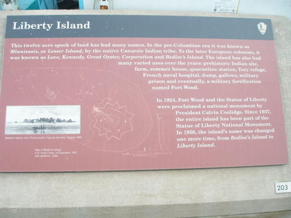 The Island was renamed LIBERTY ISLAND