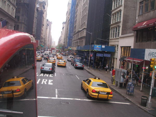 going down 5th ave on to tour bus
