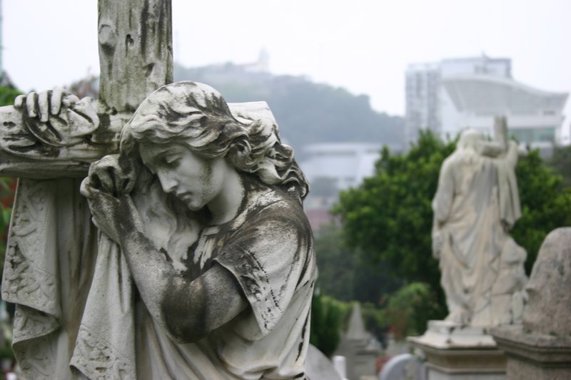Figures from Macau churchyard