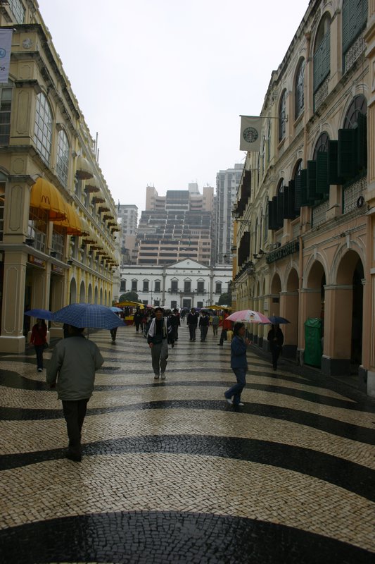Macau street, being paved