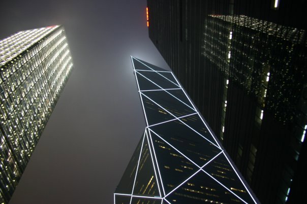 Hong Kong Skyscrapers at night