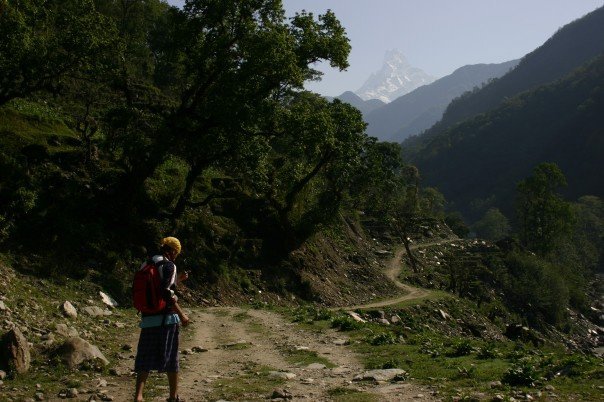 Bimal, with Machapuchare in the background