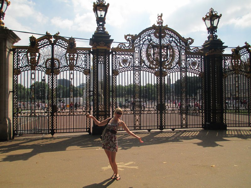 Outside Buckingham Palace  Gates