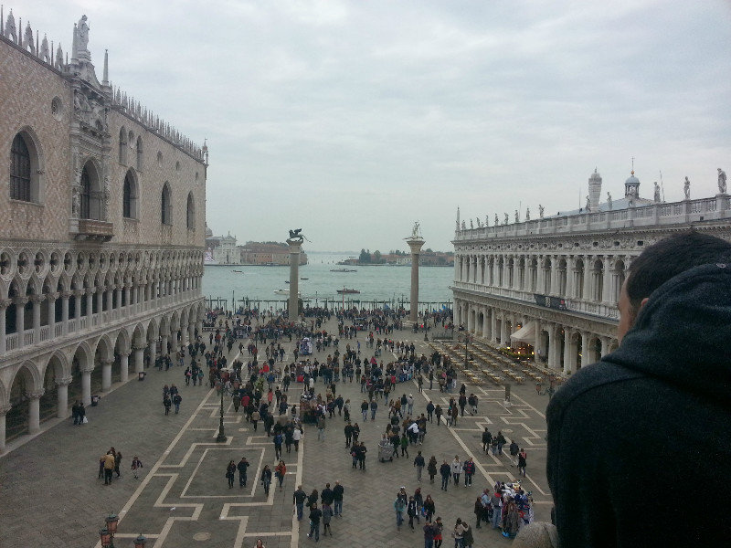Looking out from Basilica di San Marco towards Grand Canal