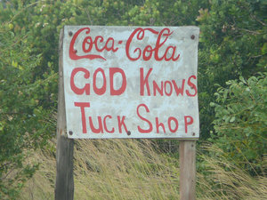 Tuck shop sign