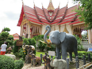 Sacred elephants at Wat Chalong
