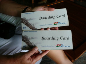 Plastic boarding cards