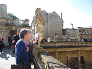 Admiring the Roman baths
