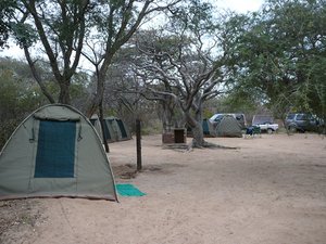 Meeting point campsite at Khama Rhino sanctuary