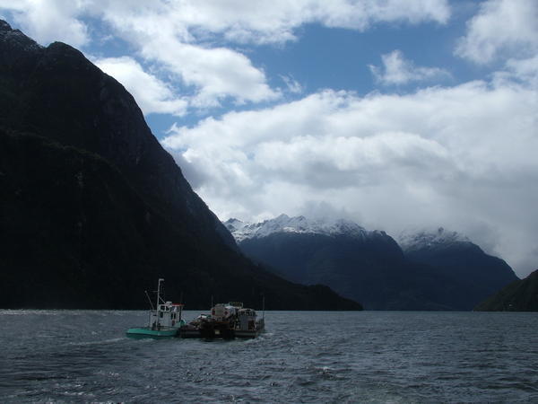 The Boat over Lake Manapouri