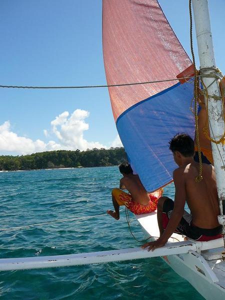 sailing around the island