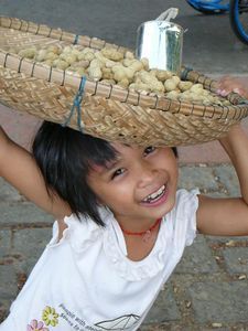 a peanut selling peanuts