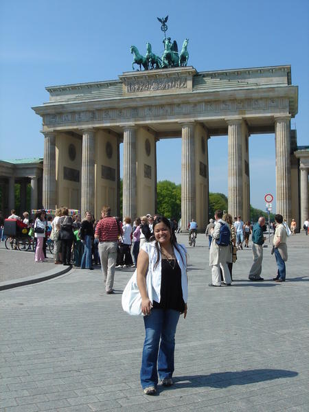 In front of The Brandenburg Gate
