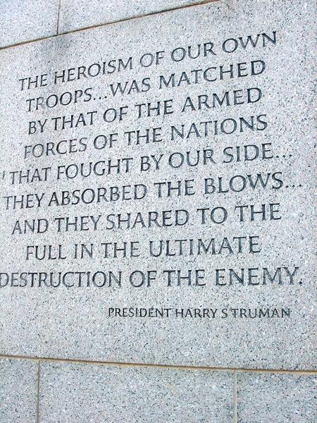 Quote from ex President Harry Struman