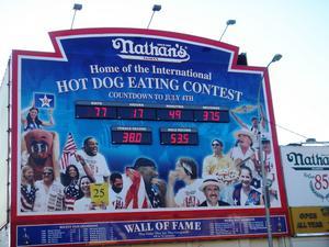 hotdog eating contest scoreboad