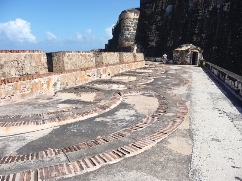 Cannon placements on El Morro's wall
