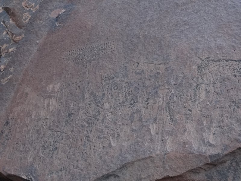 Close up of petroglyphs