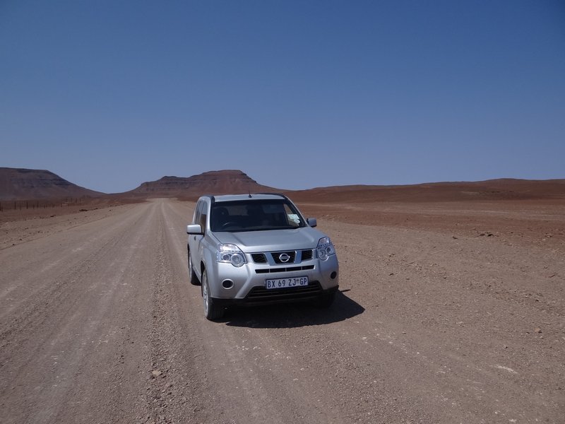 Driving through the Namib desert