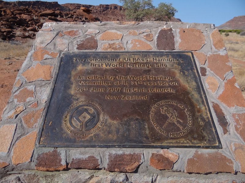Twyfelfontein plaque