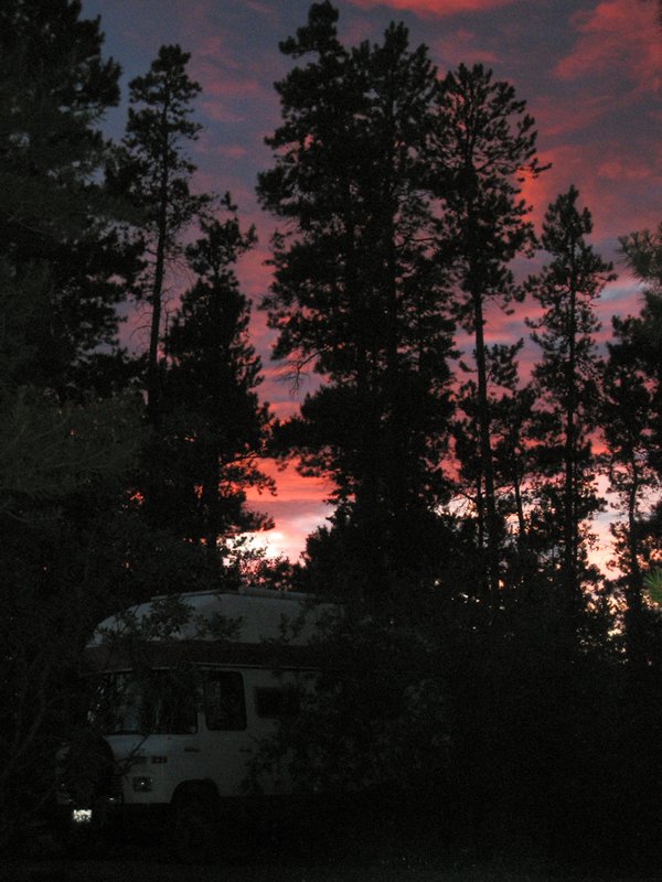 Sunset at Caribou RV Pazrk