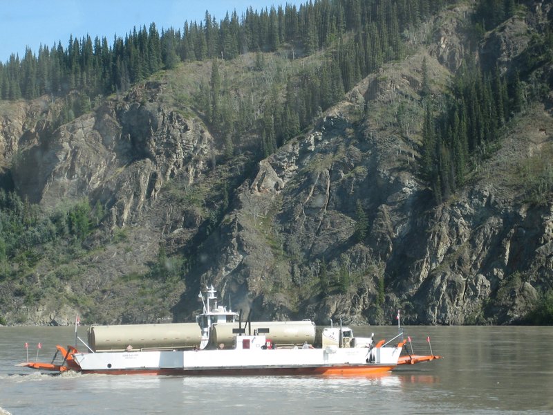 The ferry across the Yukon
