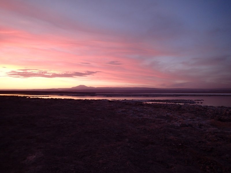 Sunset over the salt lakes