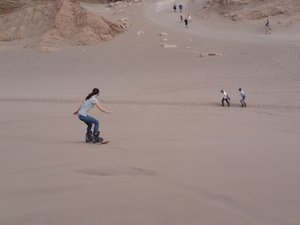 Sand boarding Death Valley