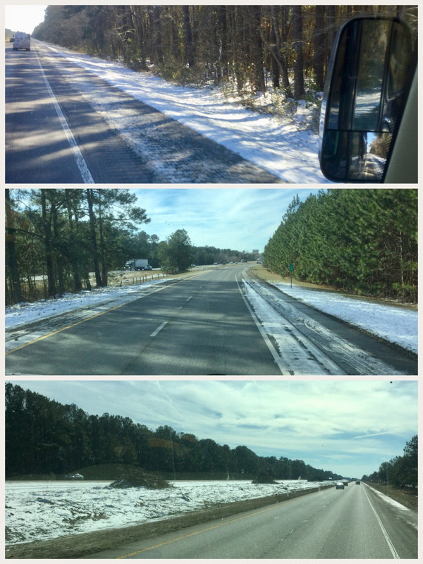 Snow in South Carolina (I-26)