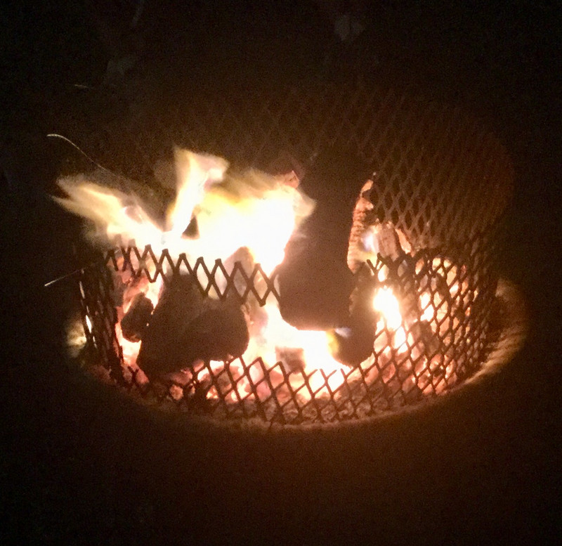 Sitting around the bonfire